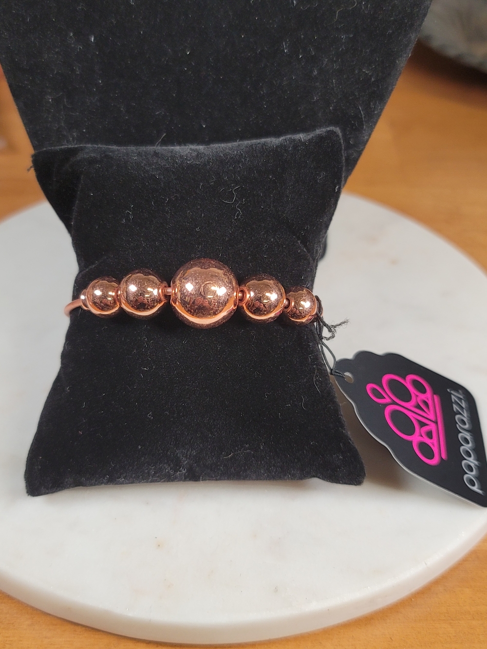 paparazzi Copper Beaded Cuff Bracelet